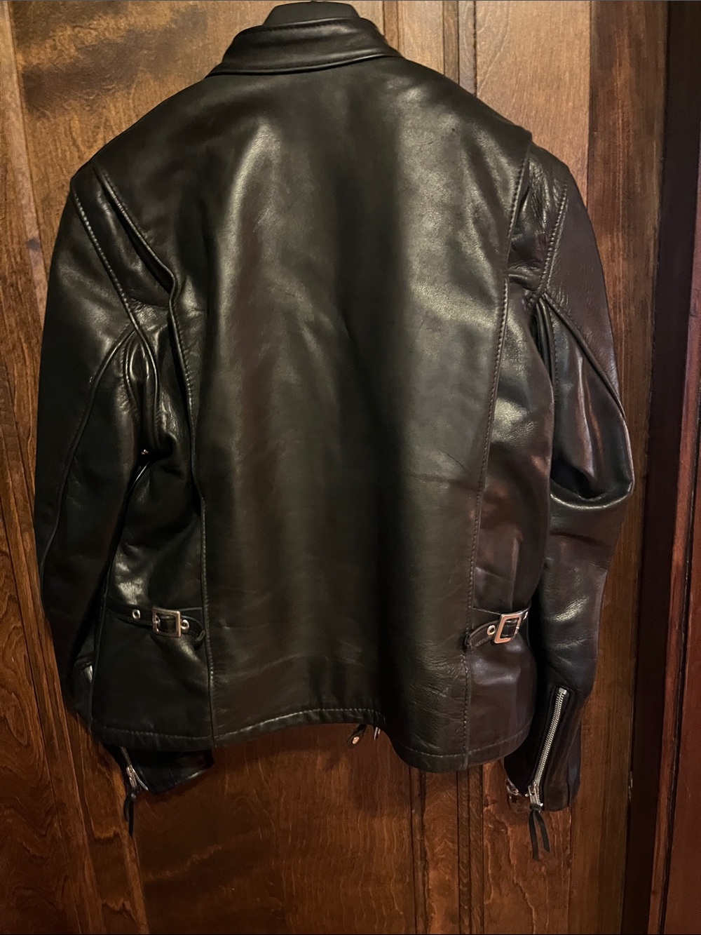 Schott NYC Black Leather Bomber Jacket - Picture 2 of 9